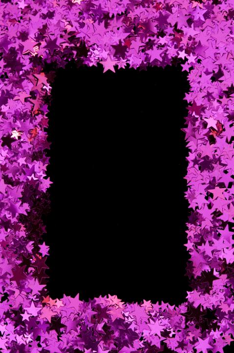 a border of magenta pink stars to composite as a picture frame or add text