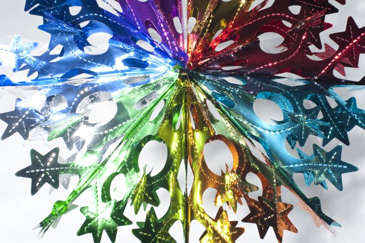 a retro fold out hanging star christmas decoration